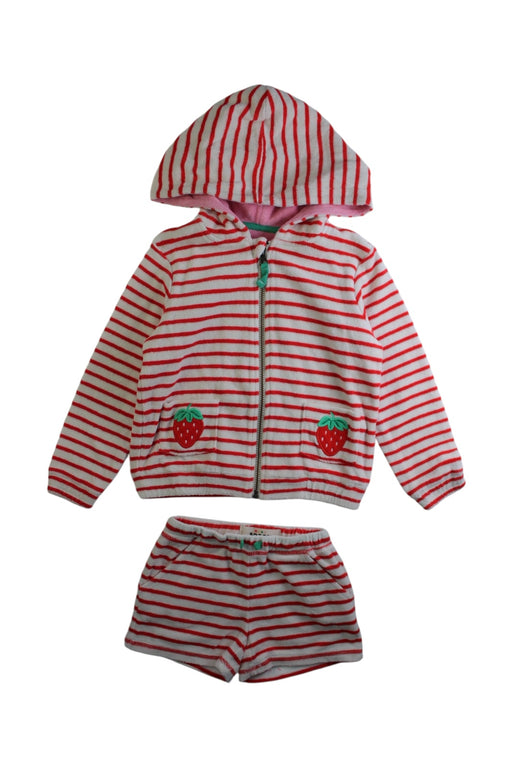 A Red Shorts Sets from Boden in size 3T for girl. (Front View)