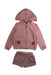 A Red Shorts Sets from Boden in size 3T for girl. (Front View)
