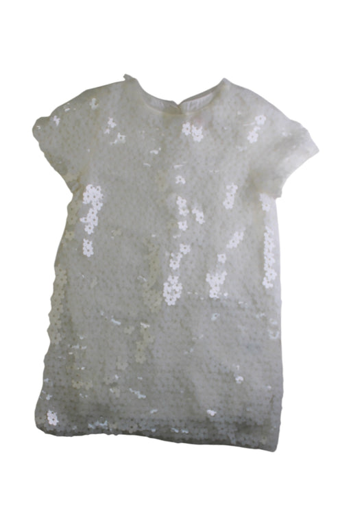 A Ivory Short Sleeve Dresses from Seed in size 3T for girl. (Front View)
