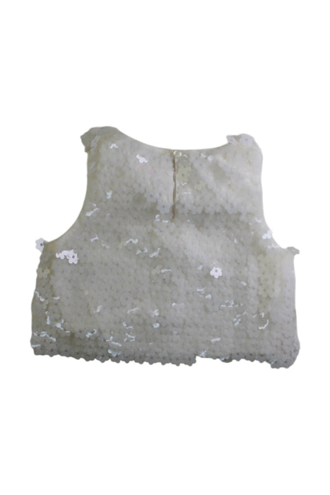 A Ivory Sleeveless Tops from Seed in size 4T for girl. (Back View)