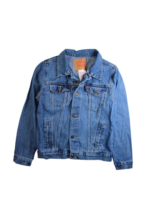 A Blue Lightweight Jackets from Levi's in size 14Y for girl. (Front View)