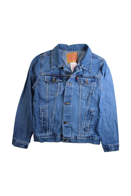 A Blue Lightweight Jackets from Levi's in size 14Y for girl. (Front View)