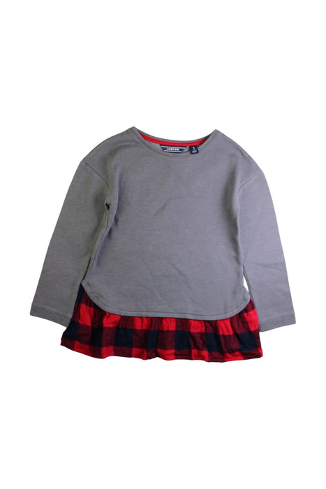 A Grey Long Sleeve Tops from Lands' End in size 7Y for girl. (Front View)