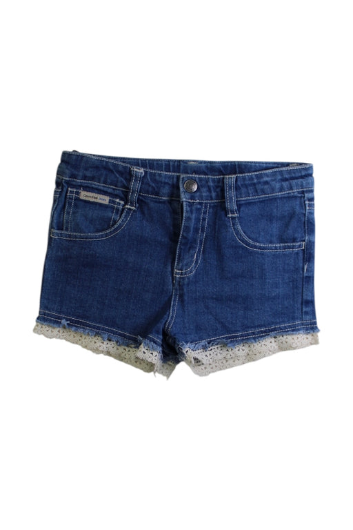 A Blue Shorts from Calvin Klein in size 6T for girl. (Front View)