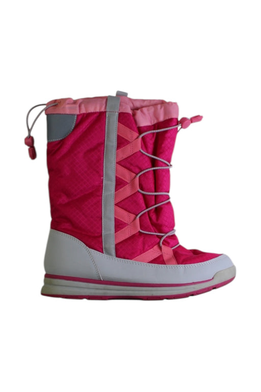 A Pink Winter Boots from Lands' End in size 12Y for girl. (Front View)