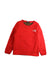 A Red Crewneck Sweatshirts from The North Face in size 5T for girl. (Front View)