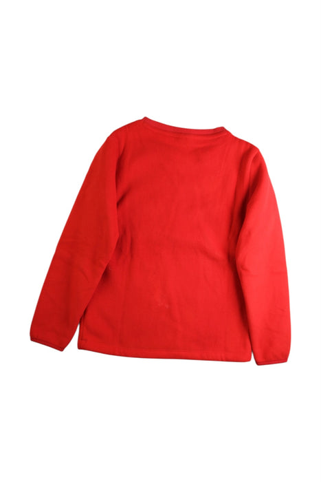 A Red Crewneck Sweatshirts from The North Face in size 5T for girl. (Back View)