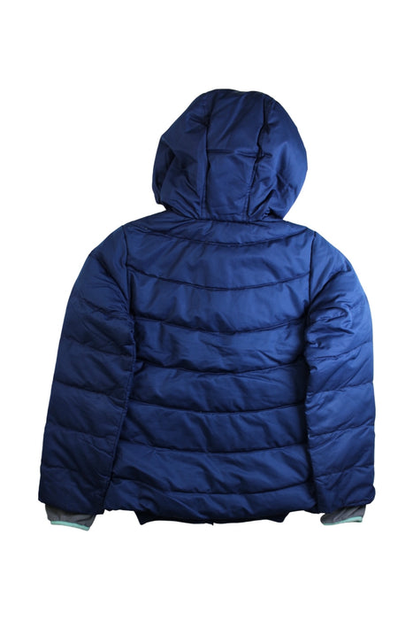 A Navy Puffer/Quilted Coats & Outerwear from Lands' End in size 7Y for neutral. (Back View)
