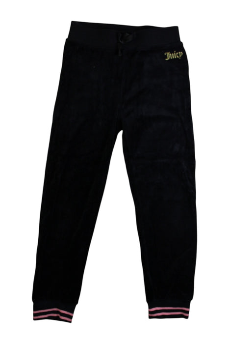 A Black Sweatpants from Juicy Couture in size 6T for girl. (Front View)