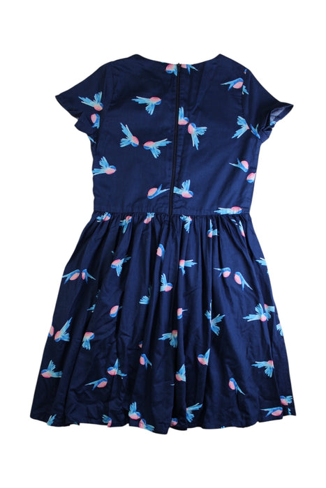 A Navy Short Sleeve Dresses from Lands' End in size 8Y for girl. (Back View)