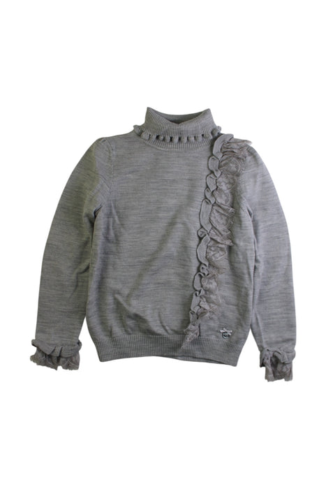 A Grey Long Sleeve Tops from Nicholas & Bears in size 8Y for girl. (Front View)
