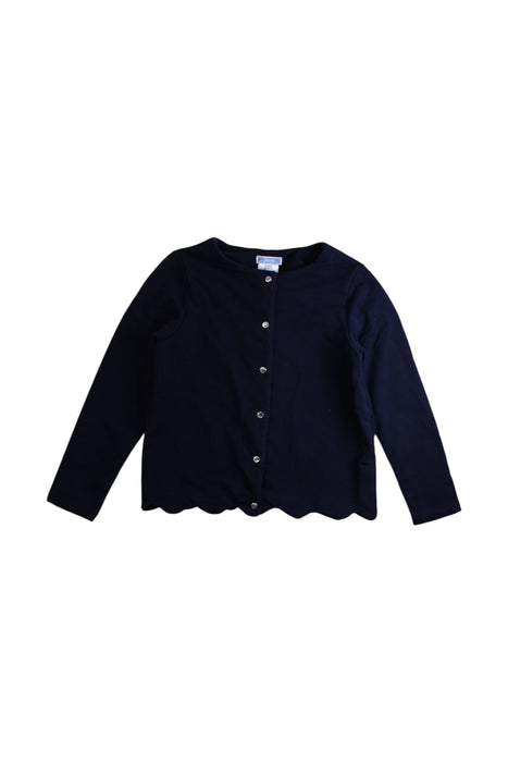 A Navy Cardigans from Petit Bateau in size 8Y for girl. (Front View)