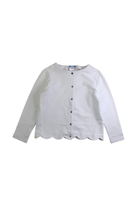 A White Cardigans from Petit Bateau in size 8Y for girl. (Front View)