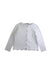 A White Cardigans from Petit Bateau in size 8Y for girl. (Front View)