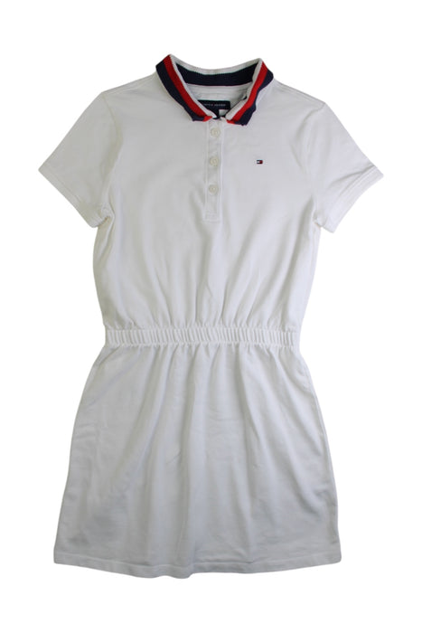 A White Short Sleeve Dresses from Tommy Hilfiger in size 8Y for girl. (Front View)