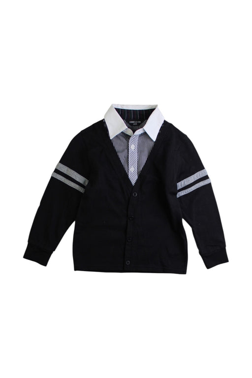 A Black Long Sleeve Shirts from Comme Ca Ism in size 2T for boy. (Front View)