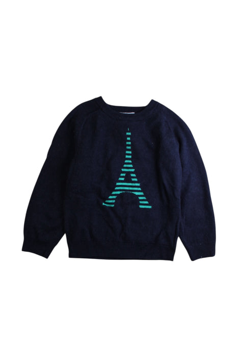 A Navy Knit Sweaters from Jacadi in size 4T for boy. (Front View)