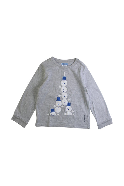 A Grey Long Sleeve T Shirts from Jacadi in size 4T for boy. (Front View)