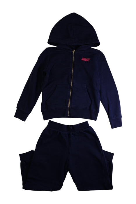 A Navy Pants Sets from Juicy Couture in size 6T for girl. (Front View)