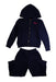 A Navy Pants Sets from Juicy Couture in size 6T for girl. (Front View)