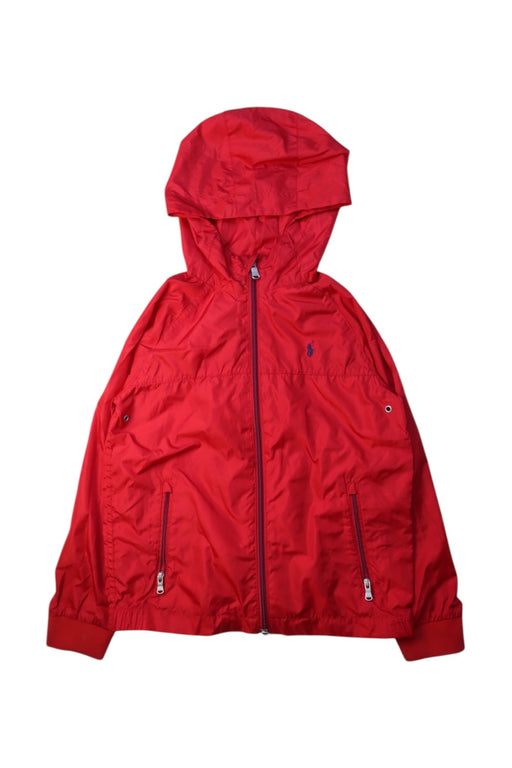 A Red Lightweight Jackets from Polo Ralph Lauren in size 7Y for boy. (Front View)