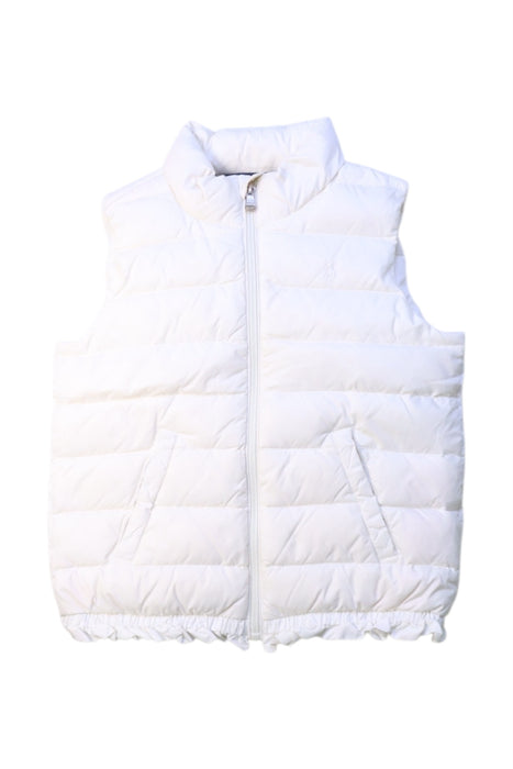 A White Outerwear Vests from Polo Ralph Lauren in size 6T for girl. (Front View)