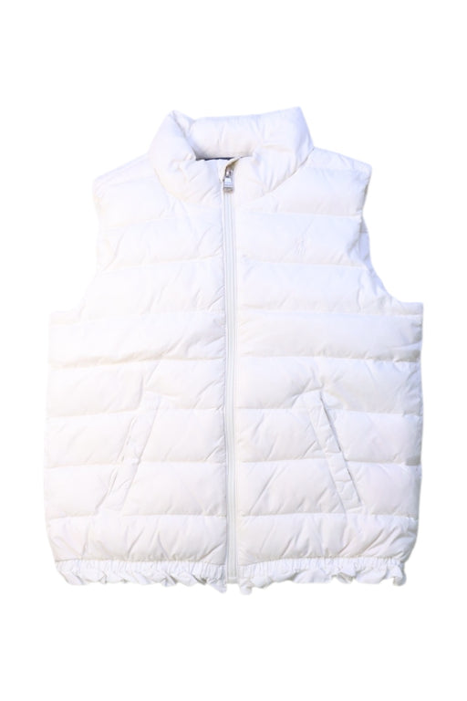 A White Outerwear Vests from Polo Ralph Lauren in size 6T for girl. (Front View)