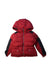 A Red Puffer/Quilted Jackets from Burberry in size 4T for girl. (Front View)