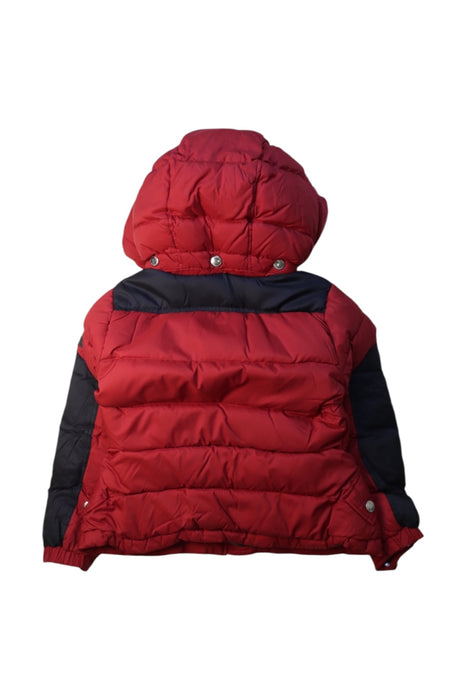 A Red Puffer/Quilted Jackets from Burberry in size 4T for girl. (Back View)