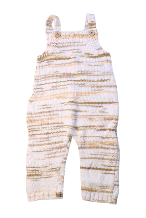 A Beige Long Overalls from Grown in size 6-12M for neutral. (Front View)