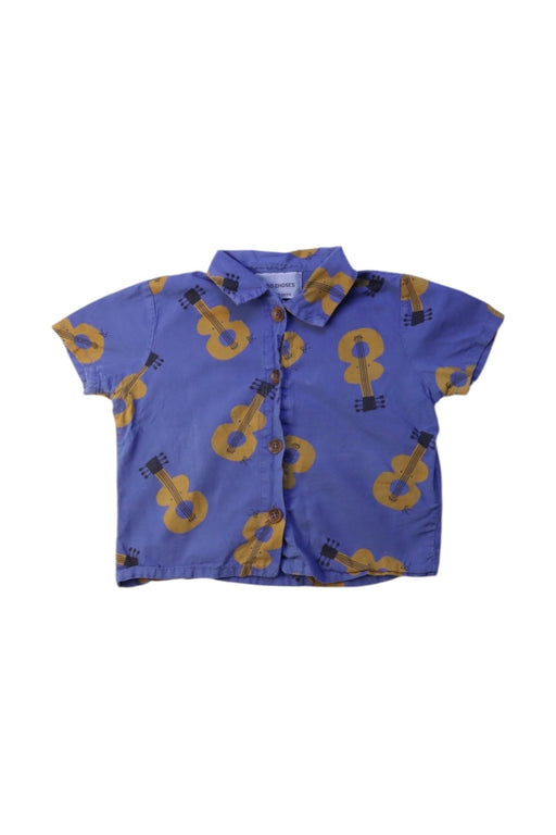 A Blue Short Sleeve Shirts from Bobo Choses in size 6-12M for boy. (Front View)