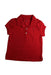A Red Short Sleeve Polos from Tommy Hilfiger in size 6T for girl. (Front View)