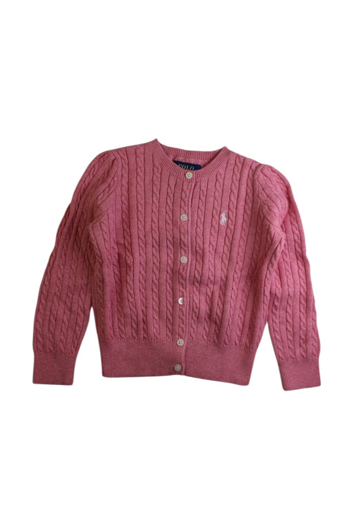 A Pink Cardigans from Polo Ralph Lauren in size 4T for girl. (Front View)