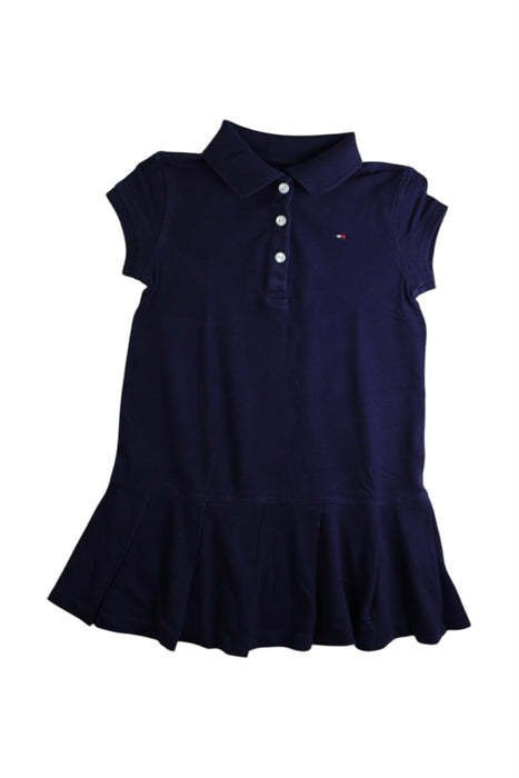 A Navy Short Sleeve Dresses from Tommy Hilfiger in size 4T for girl. (Front View)