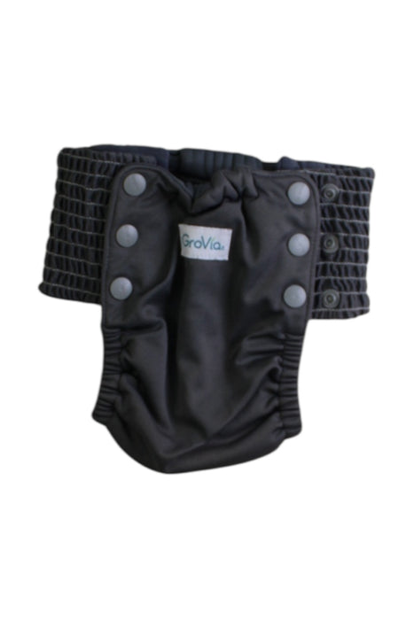 A Black Cloth Diapers from GroVia in size 2T for neutral. (Front View)