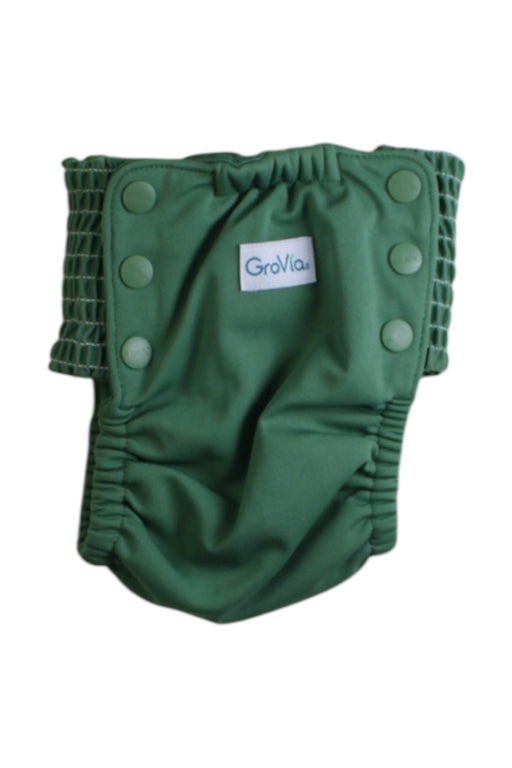 A Green Cloth Diapers from GroVia in size 2T for neutral. (Front View)