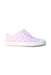 A Pink Sneakers from Native Shoes in size 7Y for girl. (Front View)