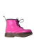 A Pink Casual Boots from Dr. Martens in size 4T for girl. (Front View)