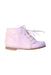 A White Booties from Jacadi in size 3T for girl. (Front View)