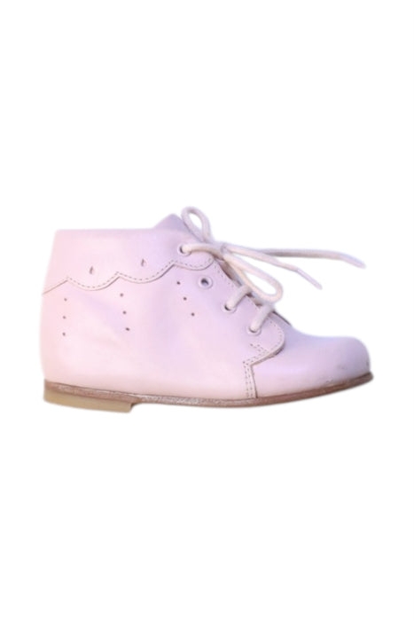 A White Booties from Jacadi in size 3T for girl. (Front View)