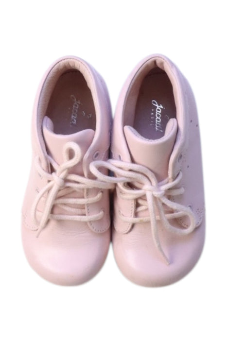 A White Booties from Jacadi in size 3T for girl. (Back View)
