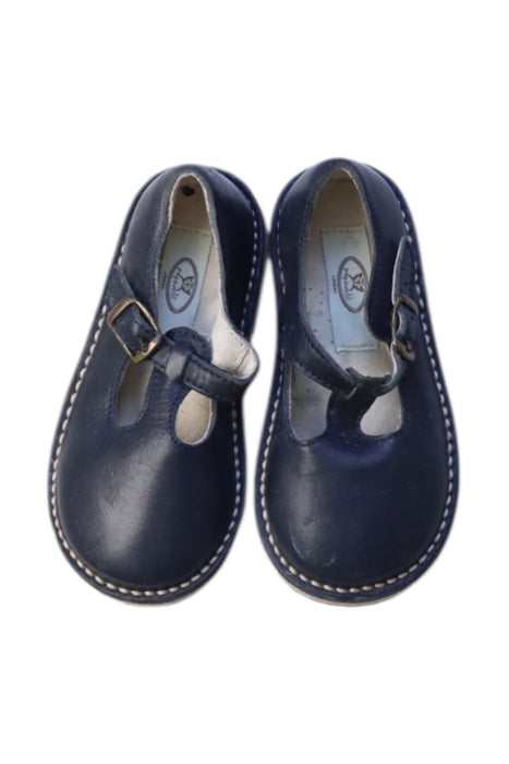 A Navy Dress Shoes from Papouelli in size 18-24M for girl. (Back View)