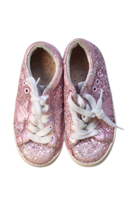 A Pink Sneakers from Golden Goose in size 3T for girl. (Back View)