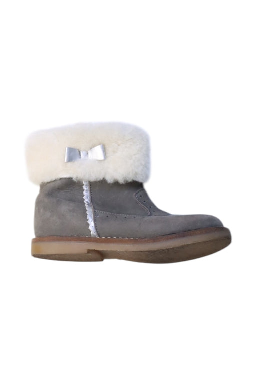 A Grey Winter Boots from Jacadi in size 3T for girl. (Front View)
