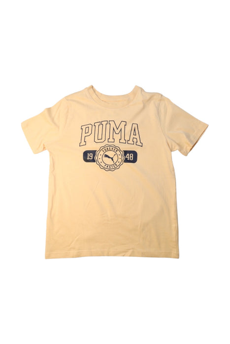 A Yellow Short Sleeve T Shirts from Puma in size 10Y for neutral. (Front View)