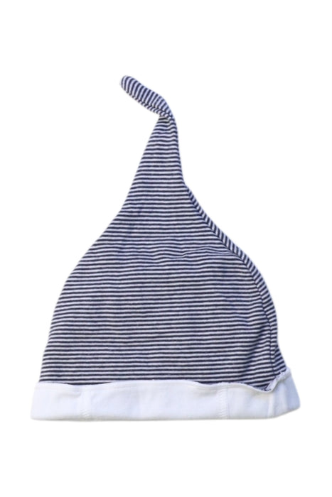 A Navy Winter Hats from Petit Bateau in size 3-6M for neutral. (Back View)