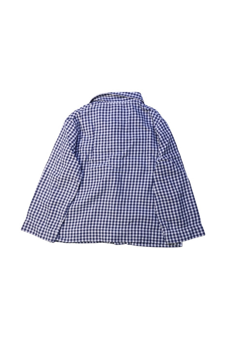 A Blue Long Sleeve Shirts from Petit Bateau in size 4T for boy. (Back View)