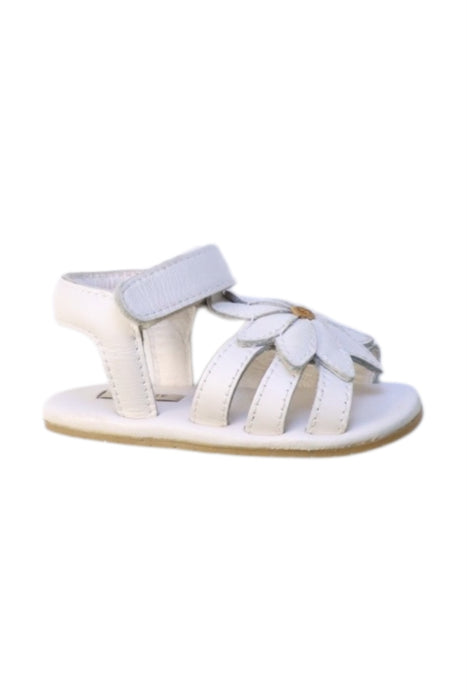 A White Sandals from Donsje in size 12-18M for girl. (Front View)