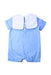 A Blue Short Sleeve Rompers from Smockingbird in size 6-12M for boy. (Back View)