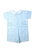 A Blue Short Sleeve Rompers from Smockingbird in size 2T for boy. (Front View)